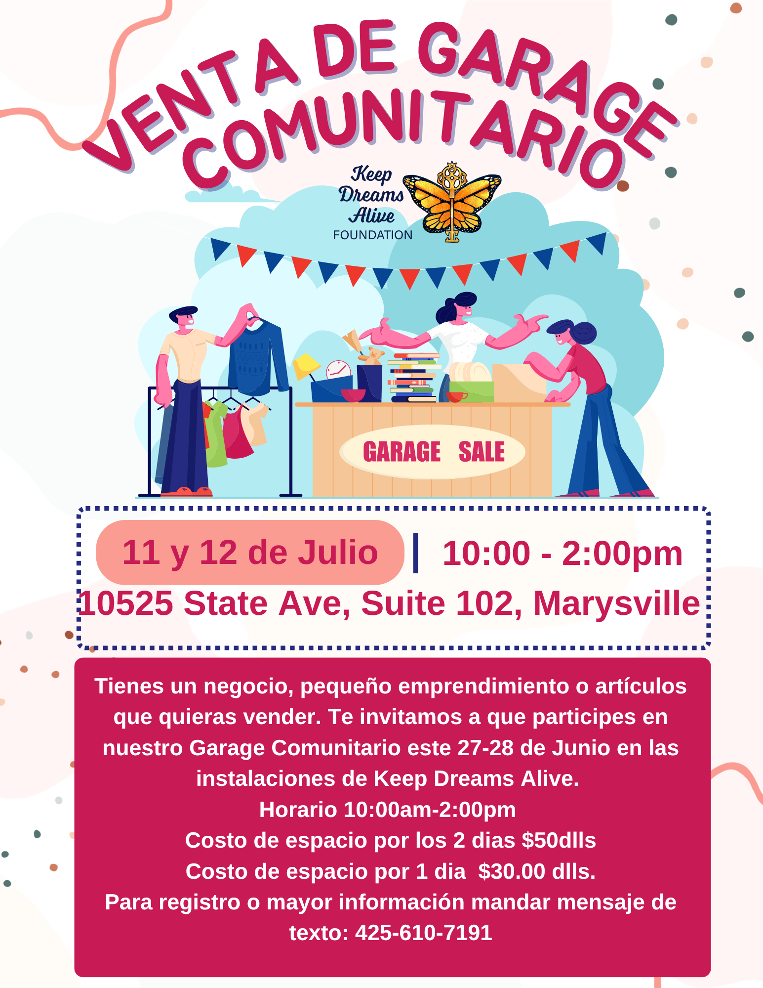 Garage Sale 11/12 Julio